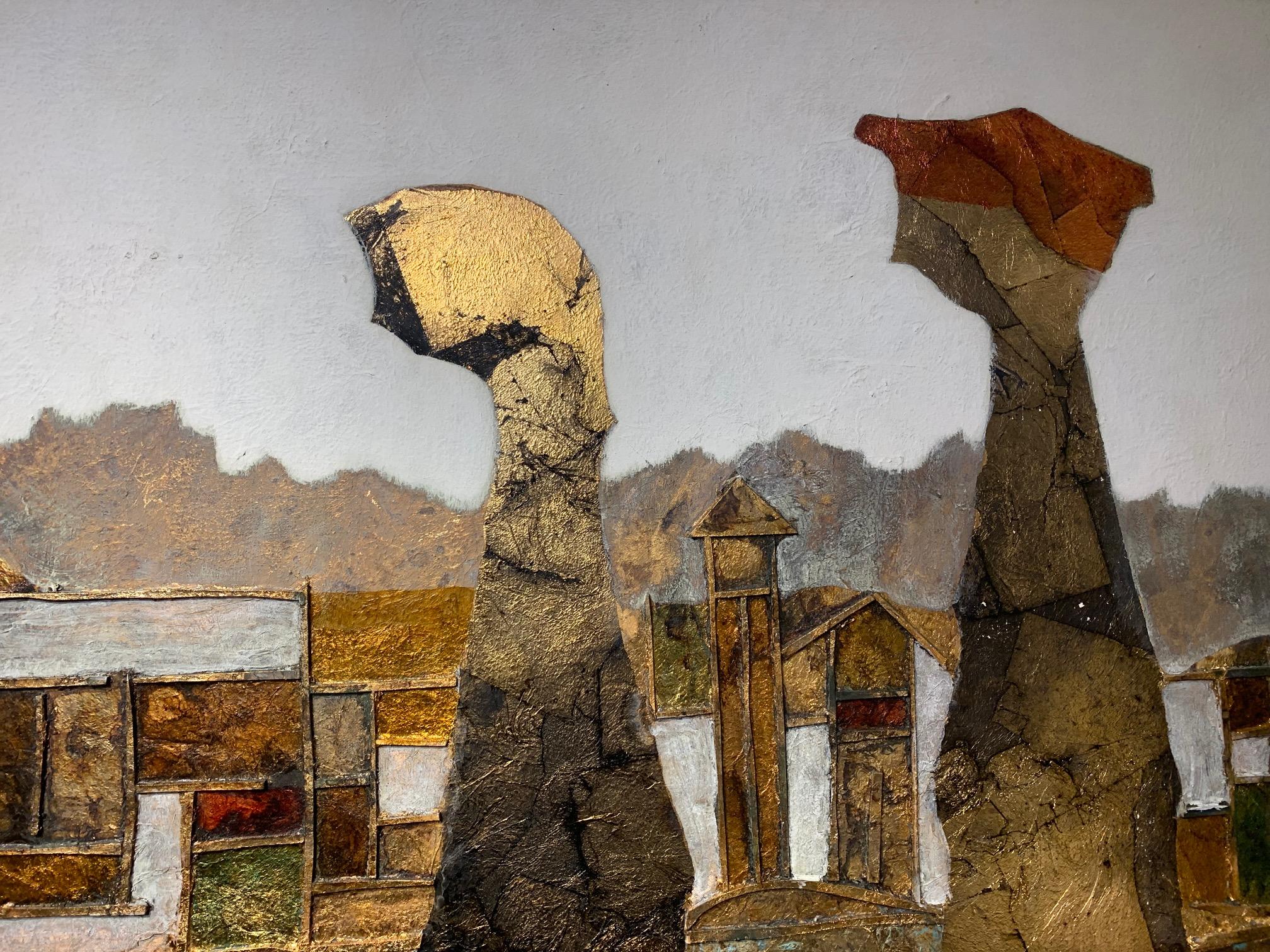 In The Old Venice - Andrea Stella- Figurative Abstract Painting-Mixed Media For Sale 2