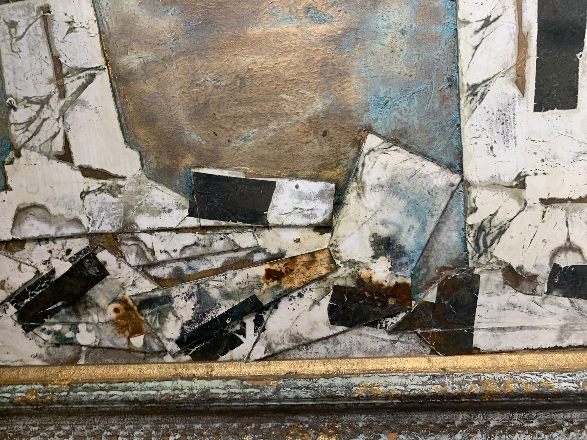 In The Old Venice - Andrea Stella- Figurative Abstract Painting-Mixed Media For Sale 4