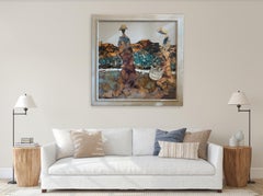 In The Toscana Seine - Andrea Stella- Figurative Abstract Painting-Mixed Media