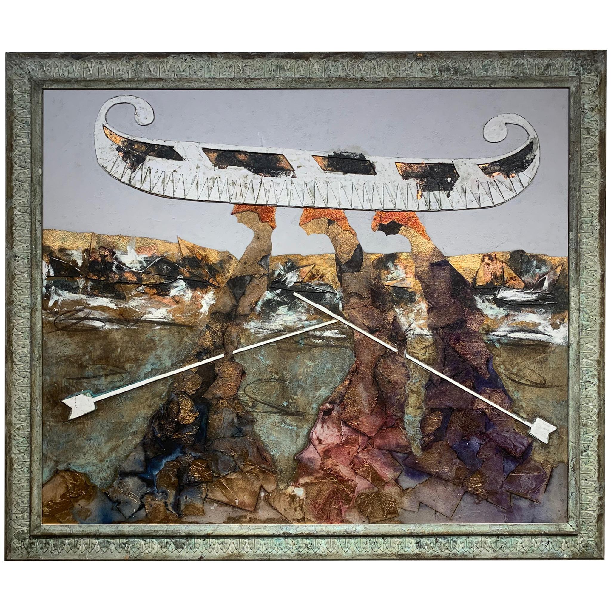Rowing Machines – Andrea Stella – figuratives Gemälde in Mischtechnik – Painting von ANDREA STELLA