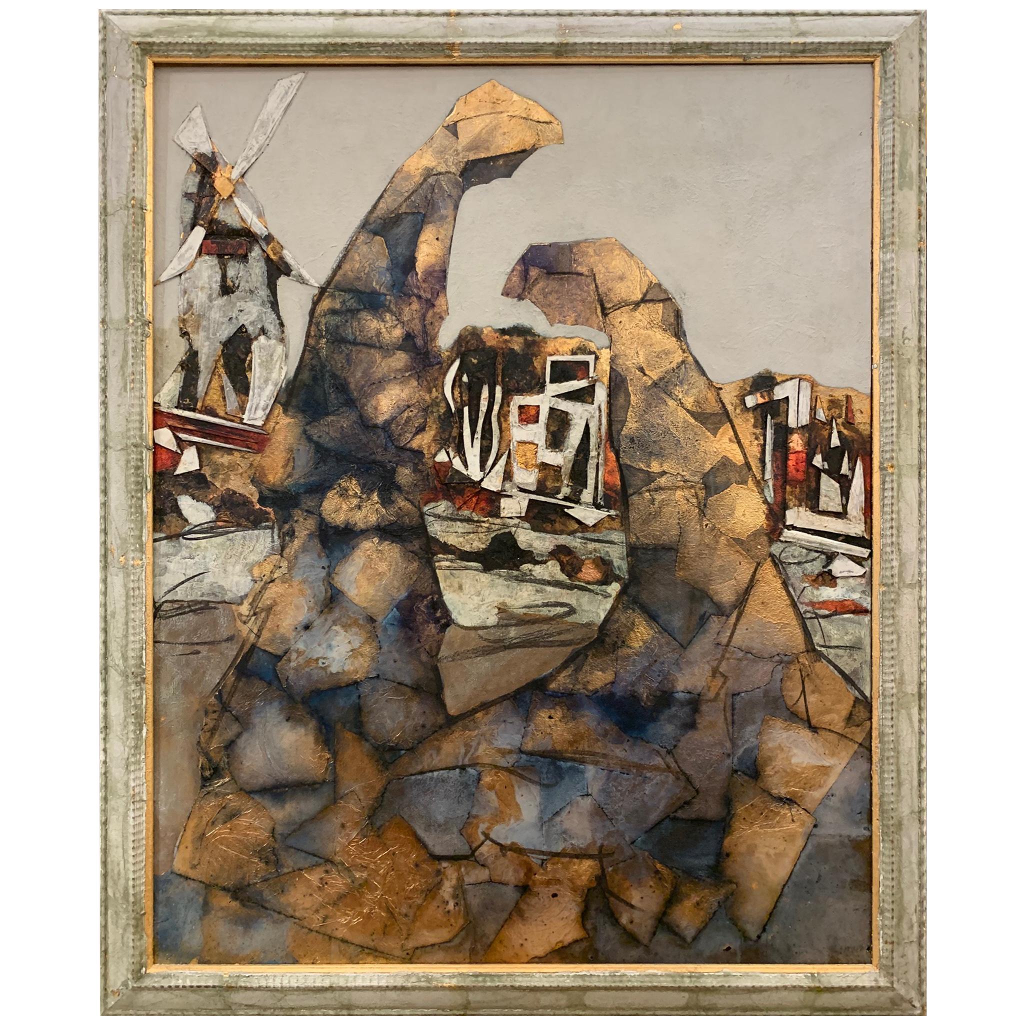 Tales Of Millers - Peinture en technique mixte à la feuille d'or d'Andrea Stella - Painting de ANDREA STELLA