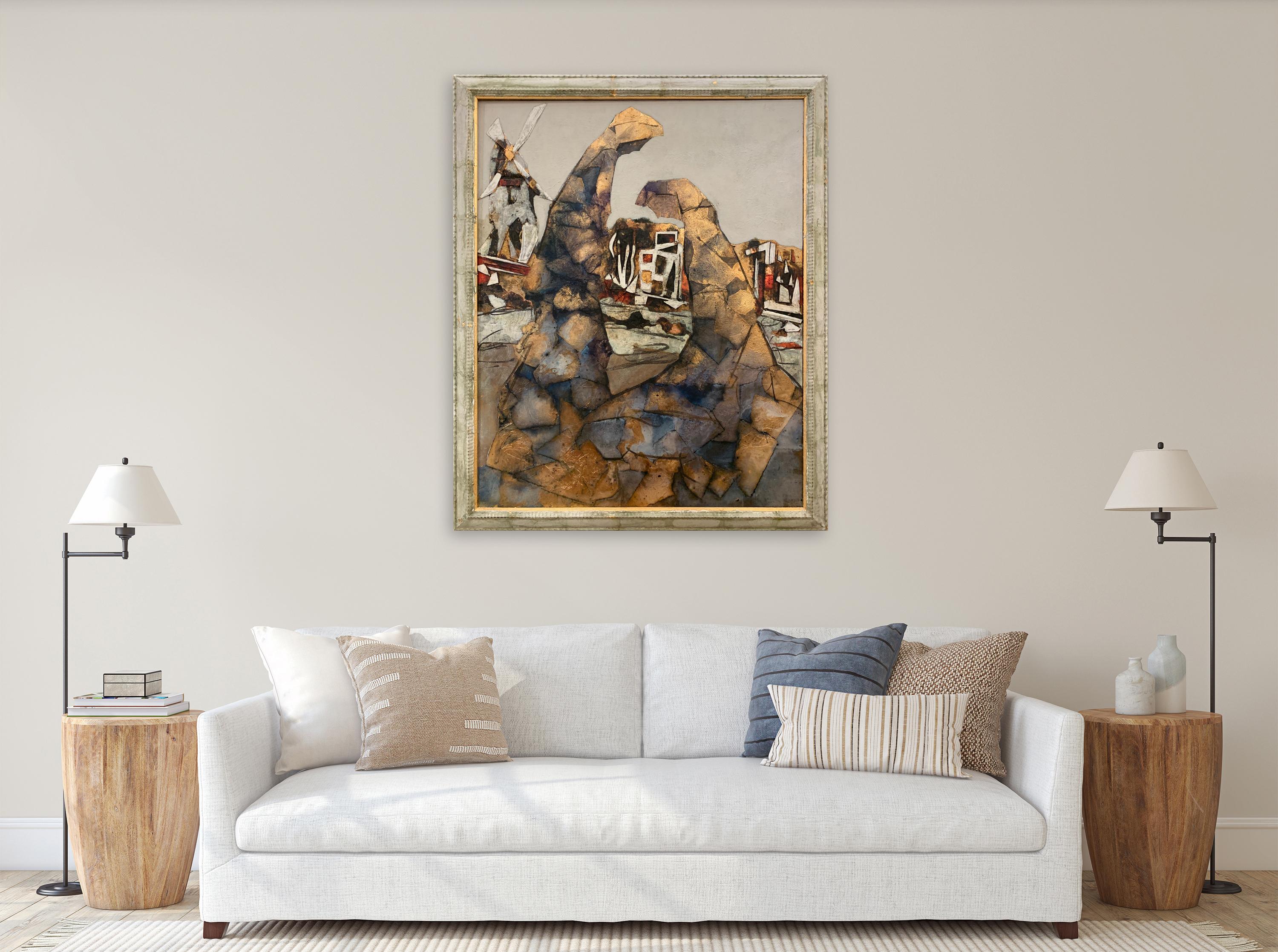 Cuentos de Miller - Técnica mixta con pintura en pan de oro de Andrea Stella - Painting Contemporáneo de ANDREA STELLA