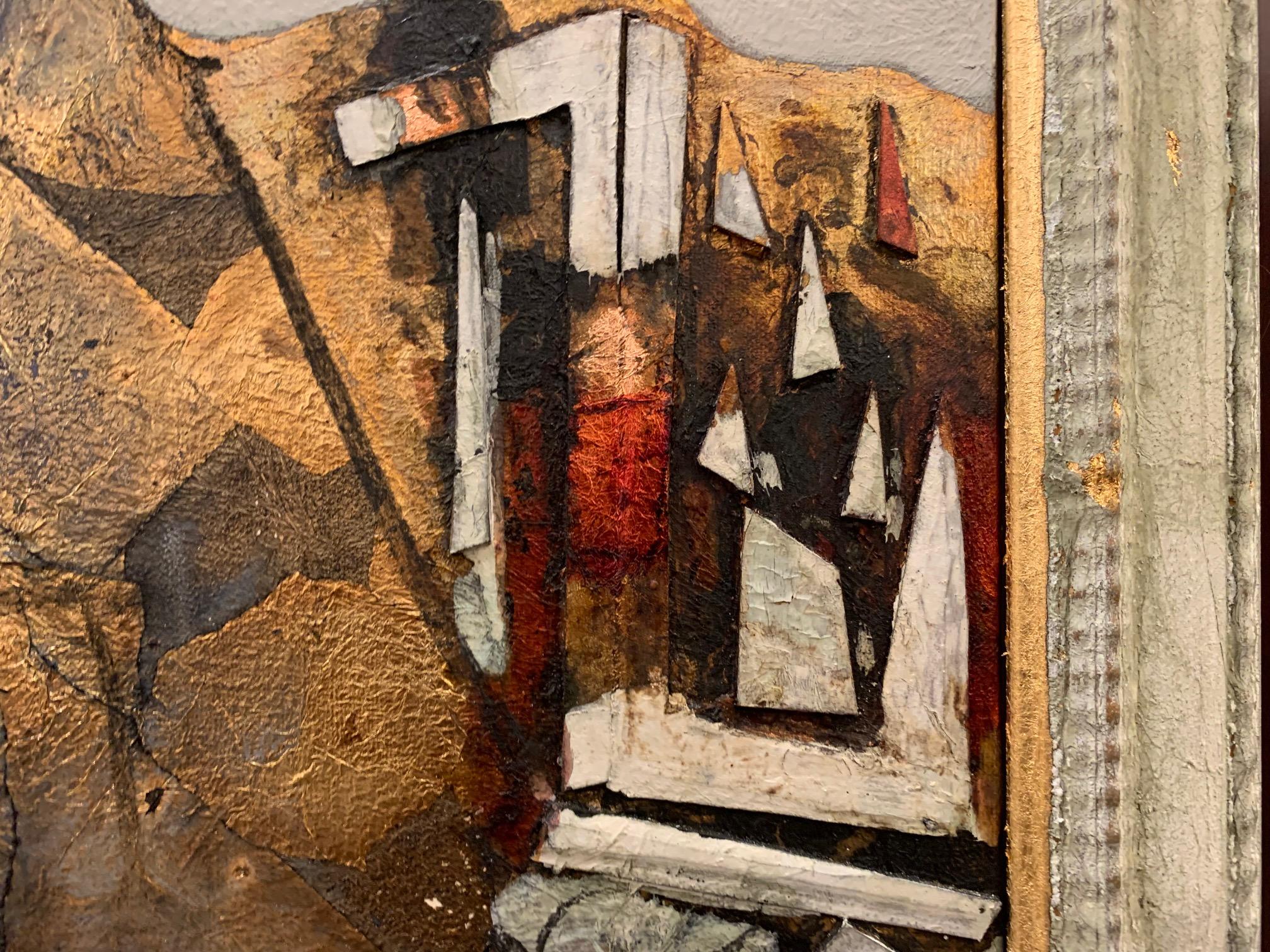 Cuentos de Miller - Técnica mixta con pintura en pan de oro de Andrea Stella en venta 4