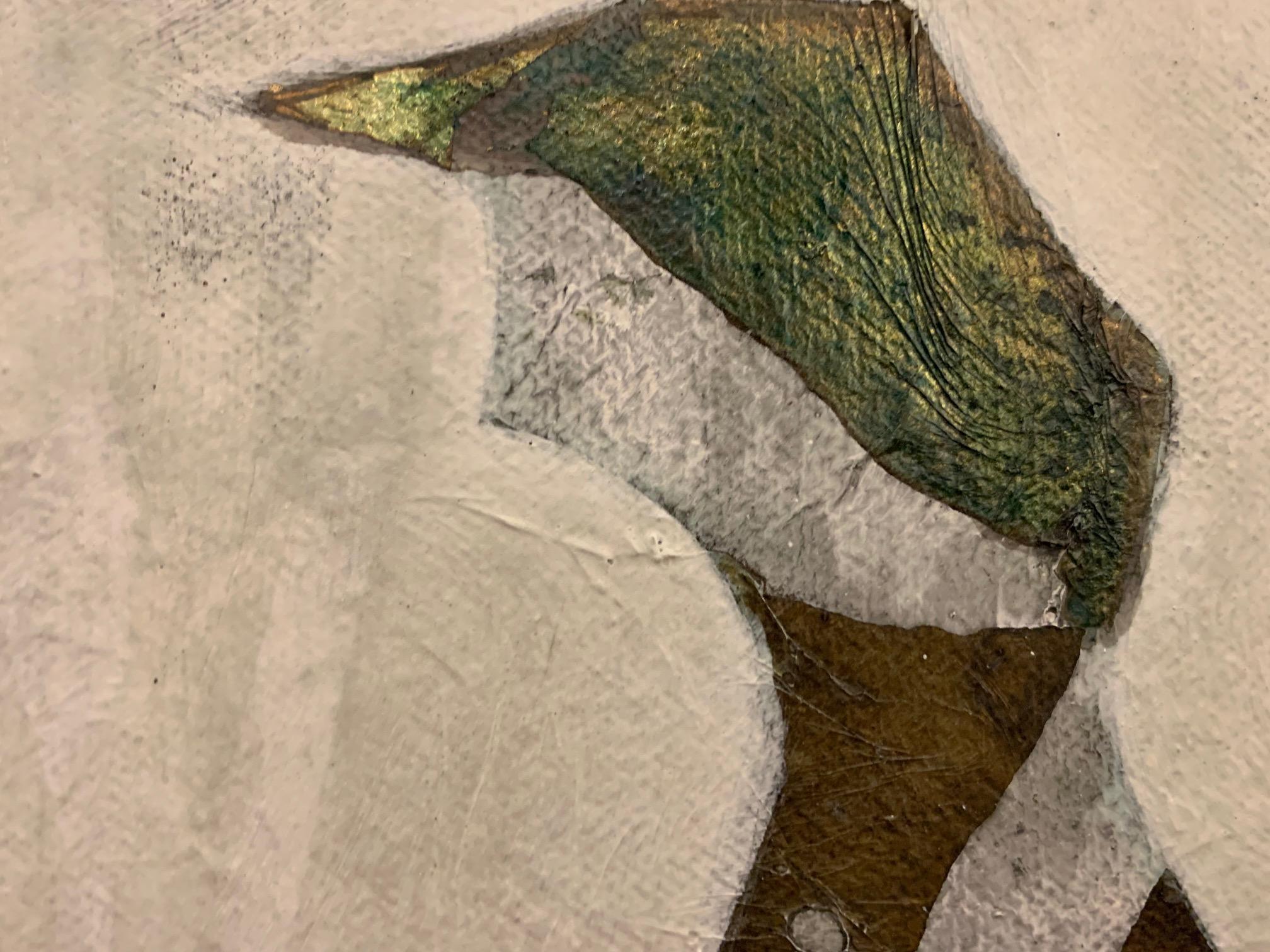 Terrace On The Lake -Andrea Stella - Mixed Media & Gold Leaf Painting For Sale 3