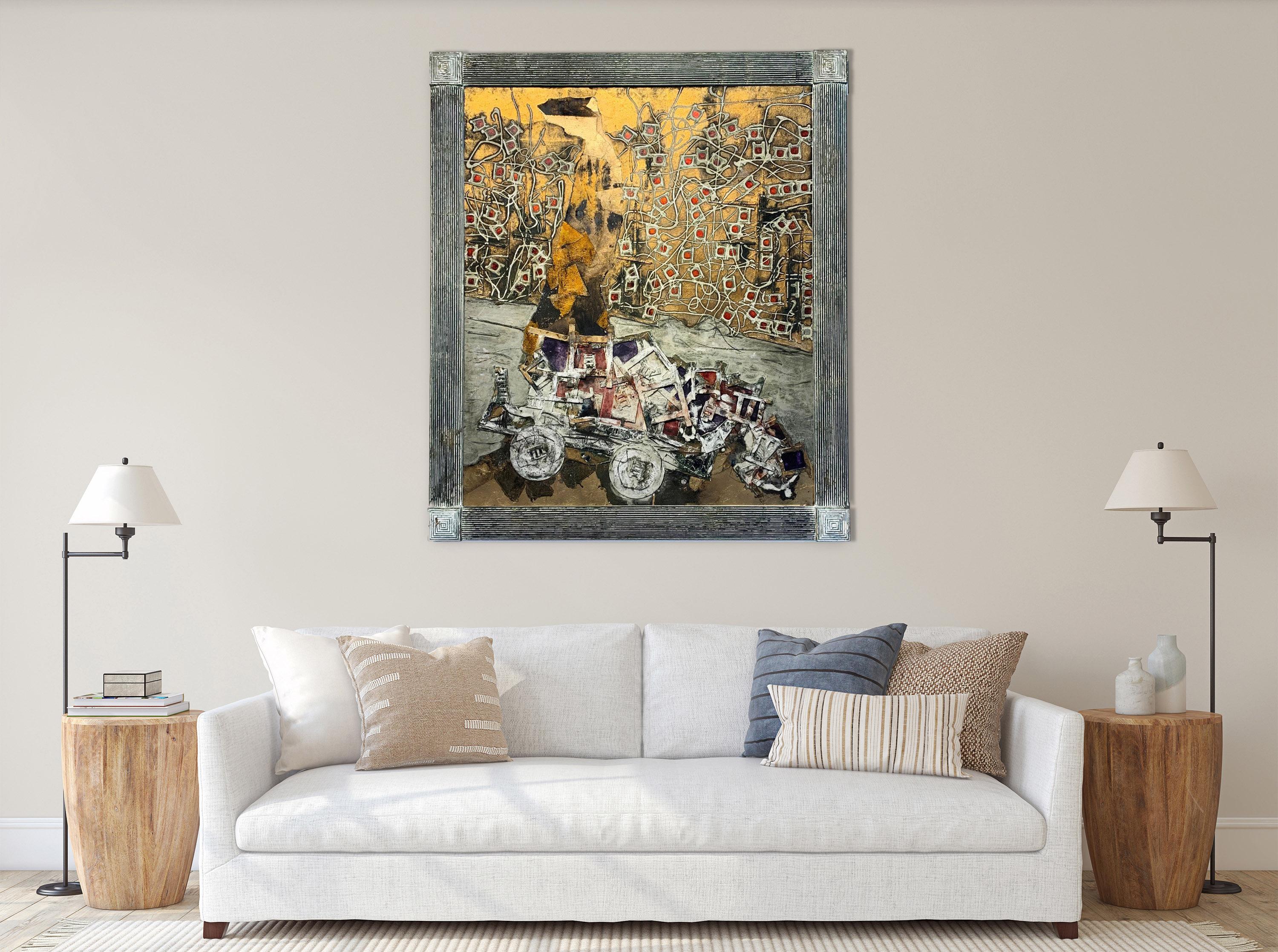 El carro de los sueños - Andrea Stella - Pintura figurativa abstracta - Técnica mixta - Mixed Media Art Contemporáneo de ANDREA STELLA