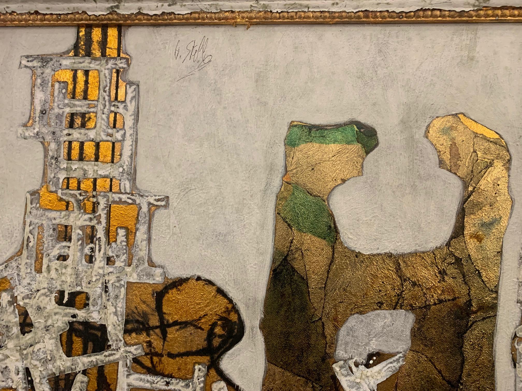 El carro de los sueños -Andrea Stella -Pintura abstracta figurativa -Medios mixtos en venta 2