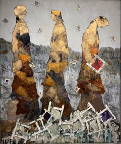 The Harvester of Desire- Andrea Stella- Figurative Abstract Painting-Mixed Media