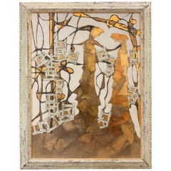 The Home of The Muses -Andrea Stella-Figurative Abstract Painting-Mixed Media