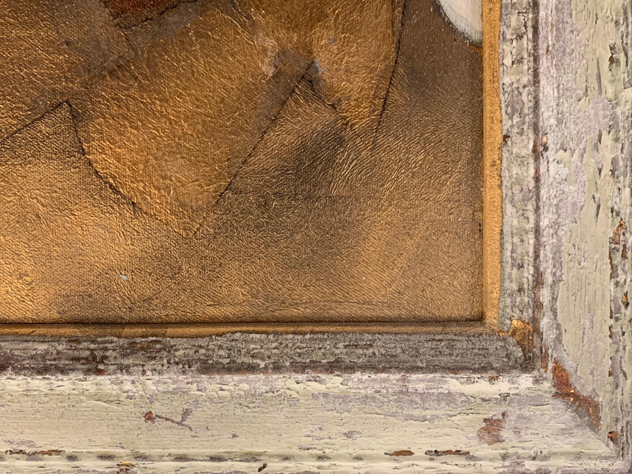The Home of The Muses -Andrea Stella-Figurative Abstract Painting-Mixed Media For Sale 1