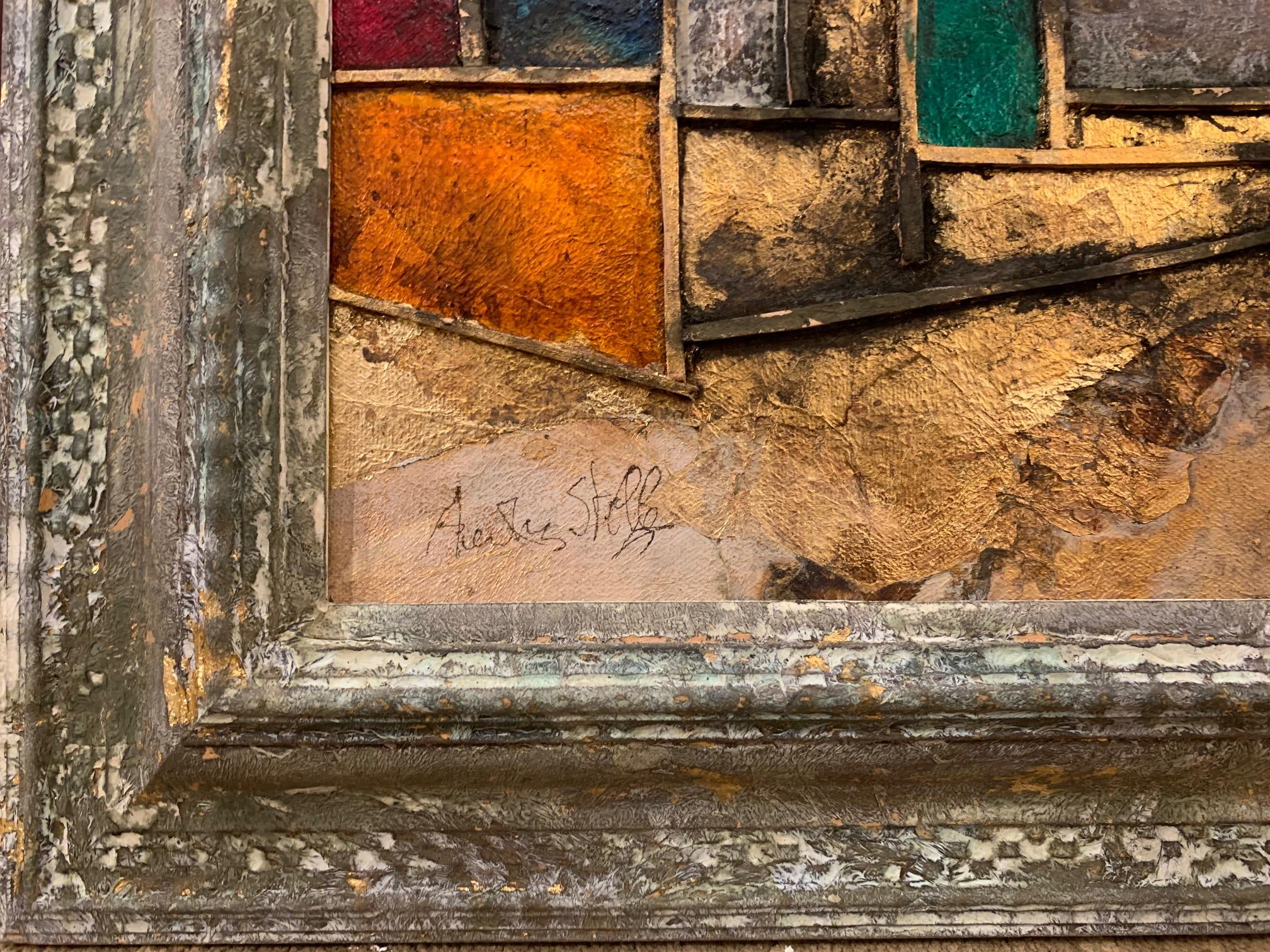 The Magical Village - Andrea Stella - Landscape Abstract Painting - Mixed Media For Sale 1