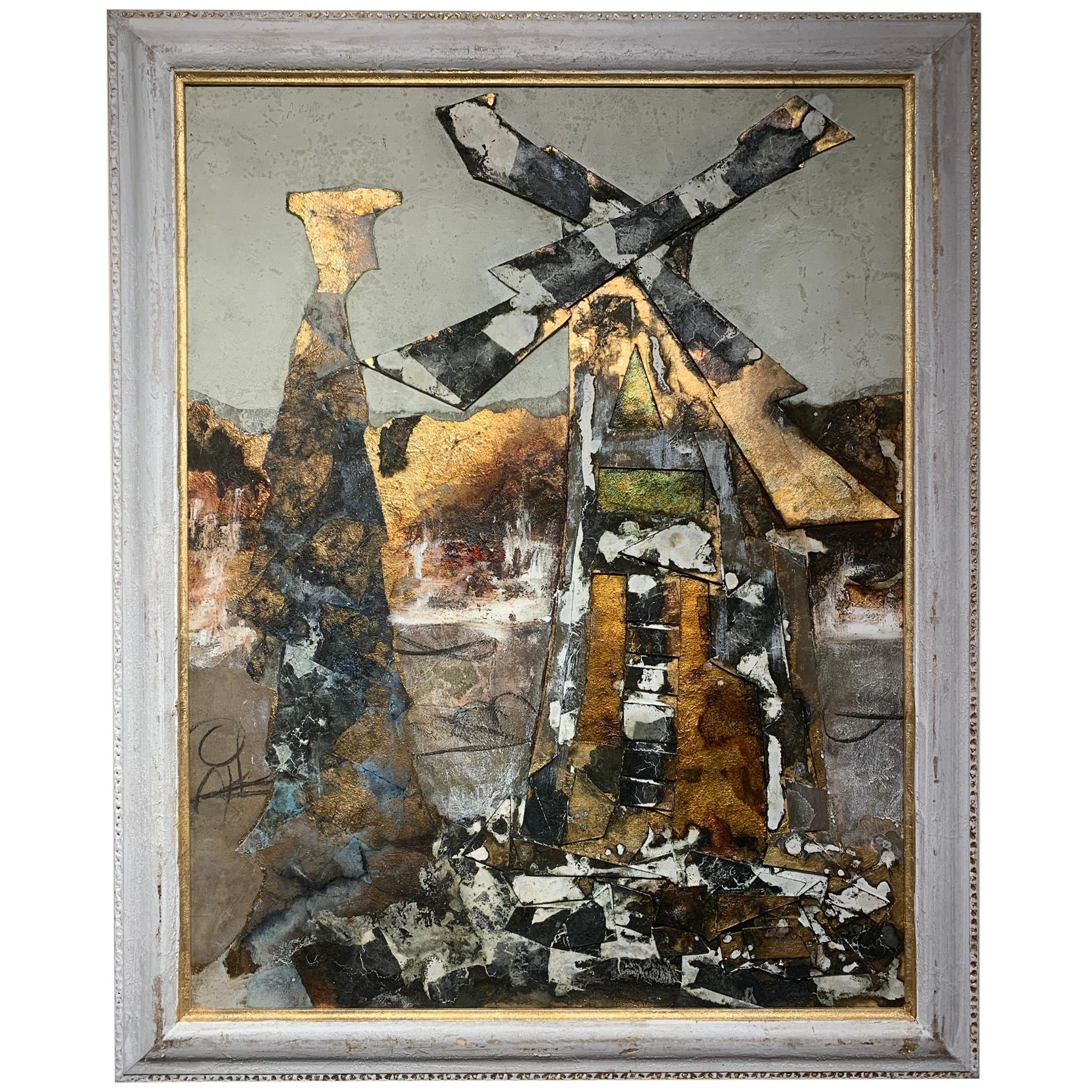 The Man Of The Mill – Andrea Stella – Figuratives Gemälde in Mischtechnik (Zeitgenössisch), Mixed Media Art, von ANDREA STELLA