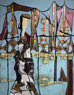 La muse de la baie - Andrea Stella - Peinture figurative - Techniques mixtes