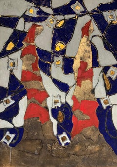 Il cammino delle Muse -Andrea Stella-Pittura astratta figurativa-Mixed Media