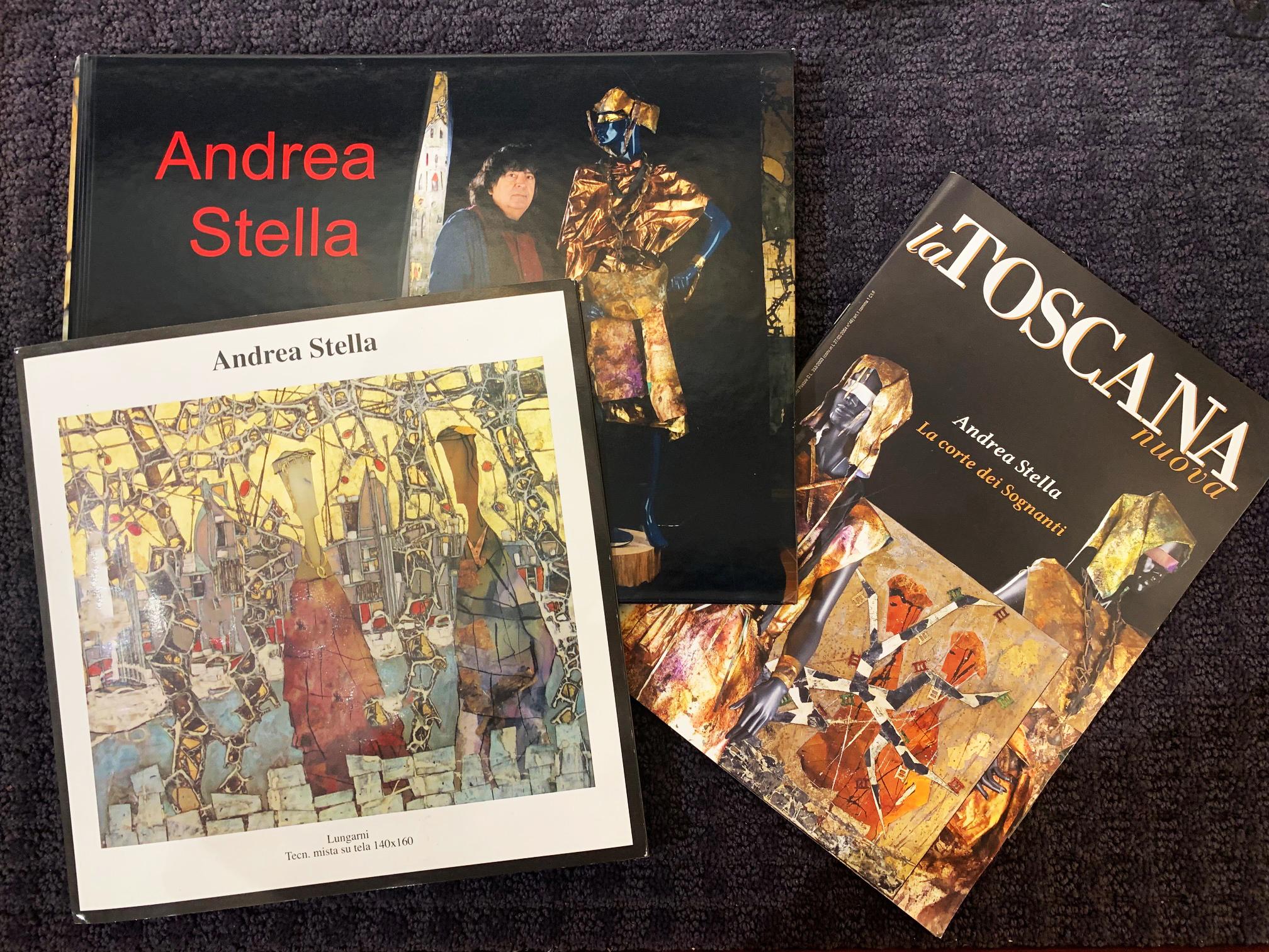 The Path of the Muses –Andrea Stella-Figuratives abstraktes Gemälde mit gemischten Medien im Angebot 4
