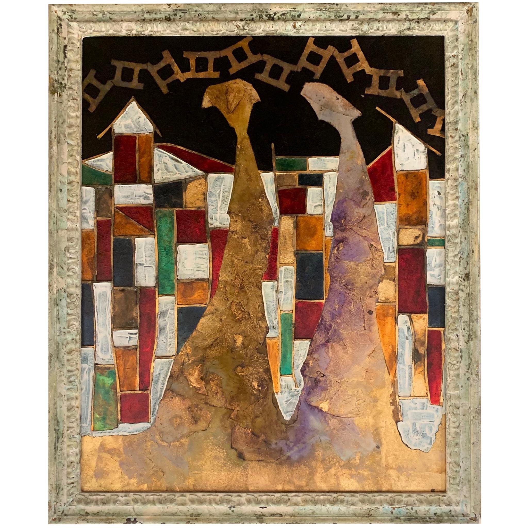 The Underground - Peinture abstraite figurative d'Andrea Stella - Techniques mixtes - Contemporain Mixed Media Art par ANDREA STELLA