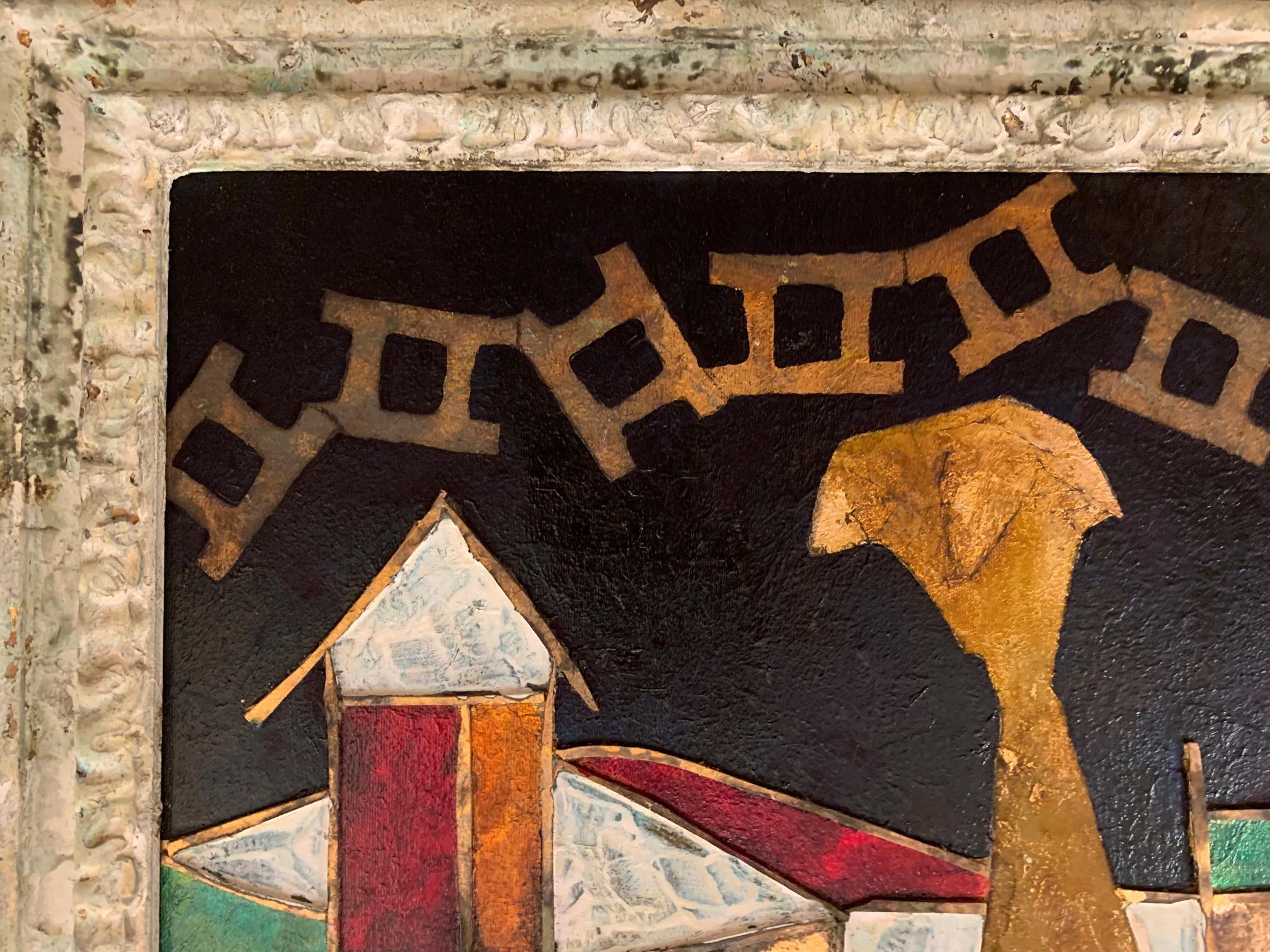 The Underground - Peinture abstraite figurative d'Andrea Stella - Techniques mixtes en vente 1