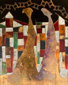 The Underground -Andrea Stella-Figurative Abstract Painting -Mixed Media