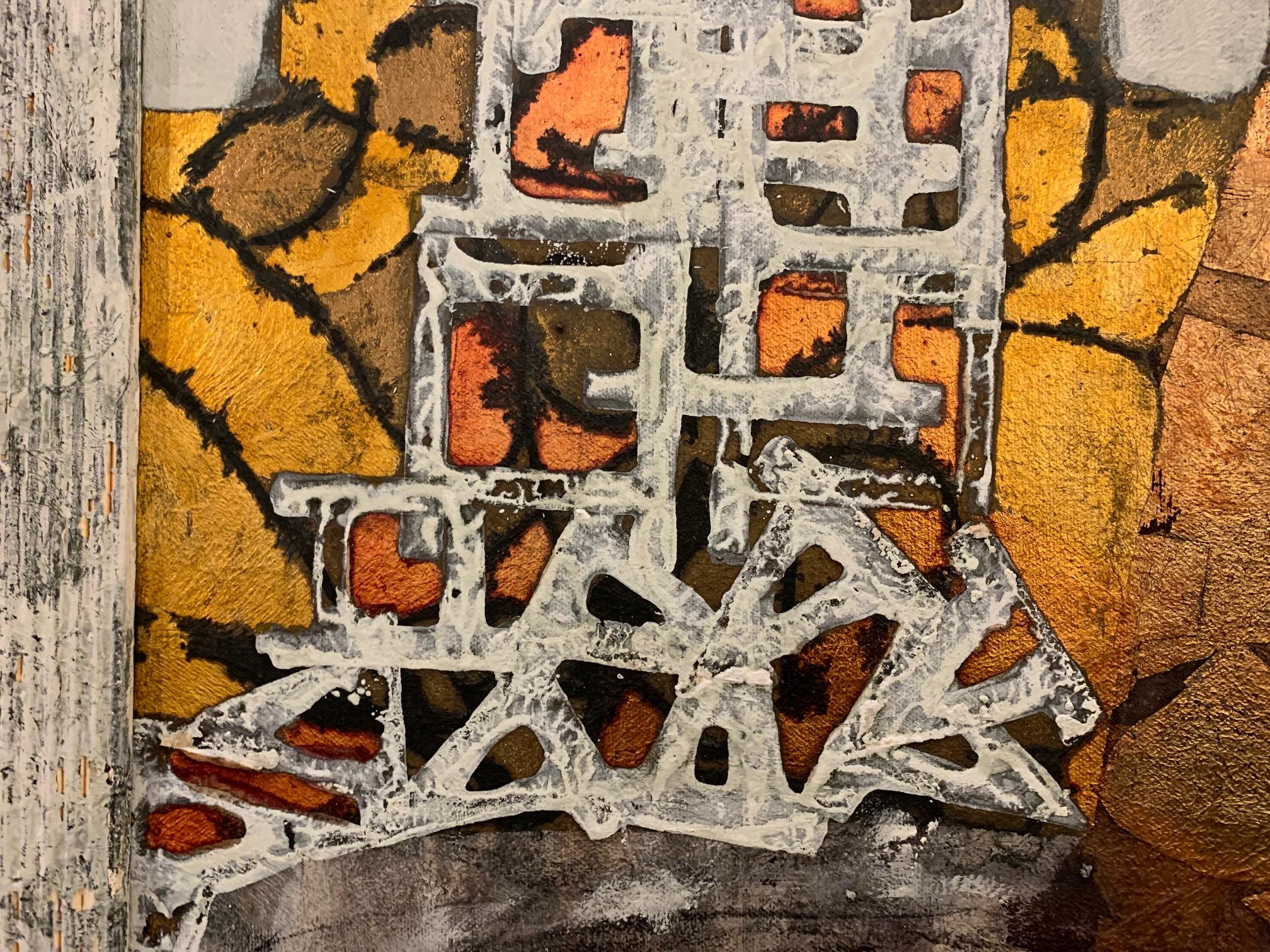 The Way Of Love And Color-Andrea Stella-Figurative Abstract Painting-Mixed Media For Sale 2