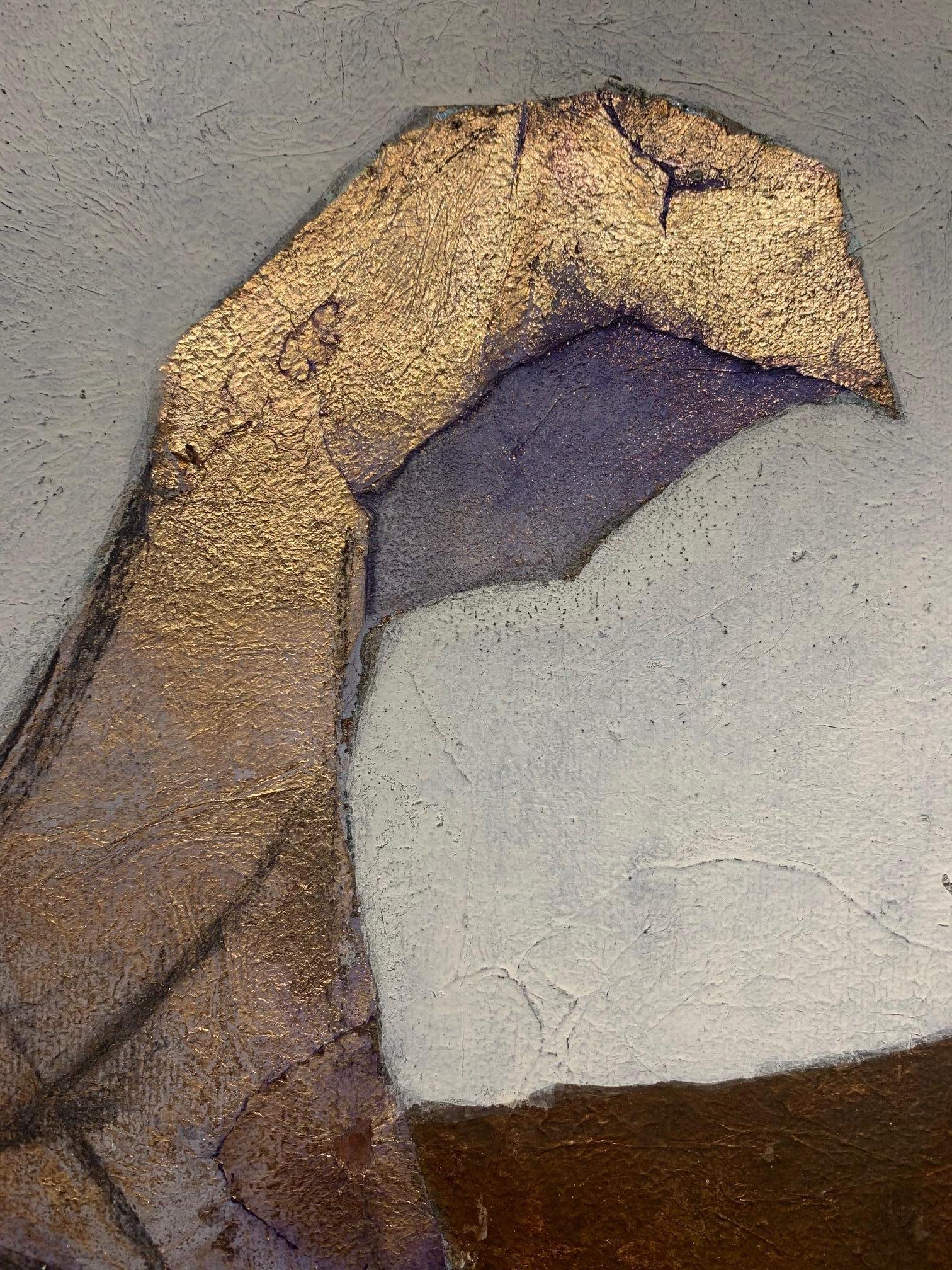 Woman of The Village -Andrea Stella-Figurative Abstract Painting-Mixed Media For Sale 2