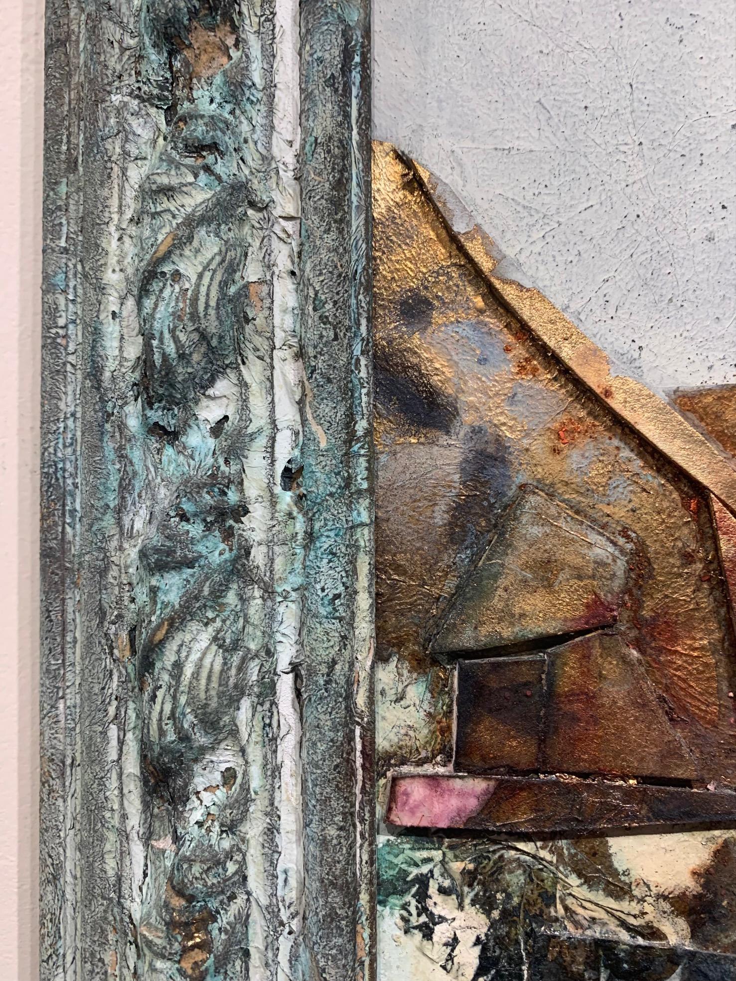 Woman of The Village -Andrea Stella-Figurative Abstract Painting-Mixed Media For Sale 3