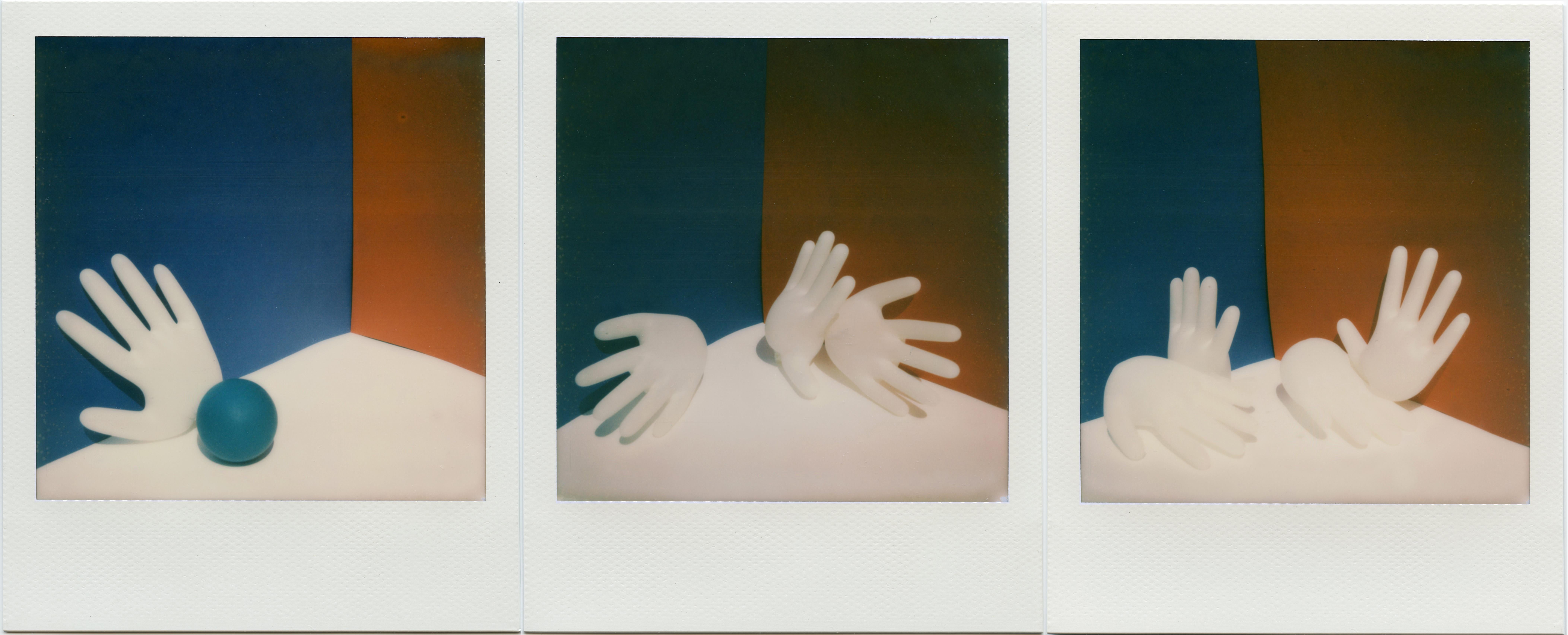 Andrea Tonellotto - Trittico Rossoblu, 2015, Polaroid, Mosaico