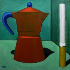 Zeitgenössische italienische Kunst von Andrea Vandoni - Kaffee und Zigarette 7