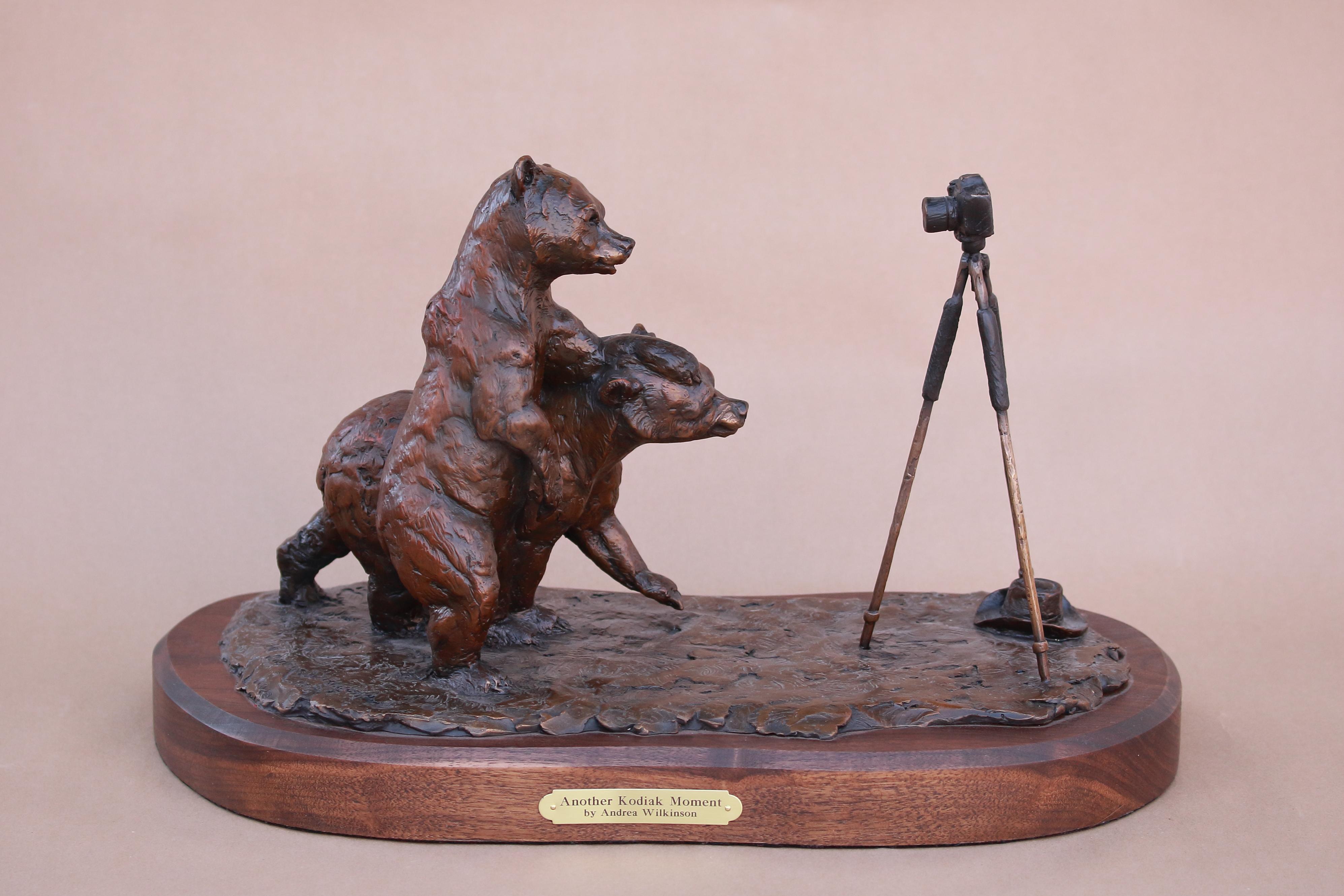 Another Kodiak Moment - Sculpture by Andrea Wilkinson