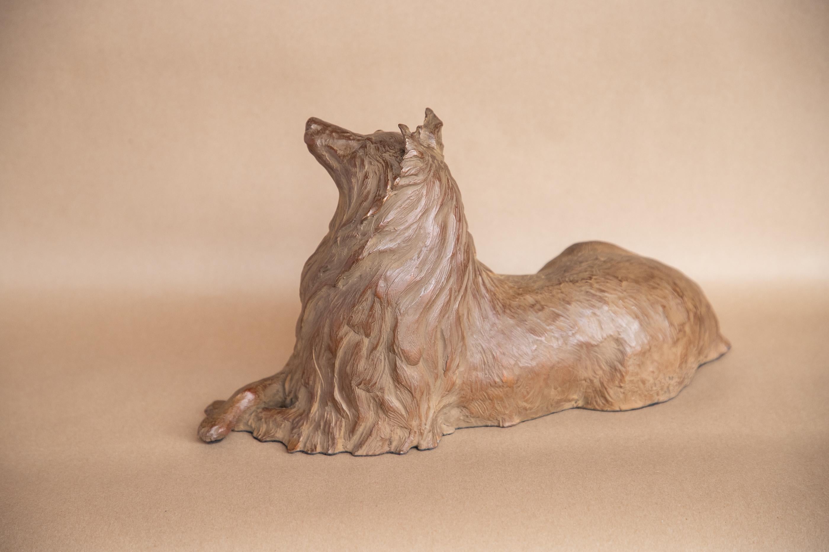 Skye - Gold Figurative Sculpture by Andrea Wilkinson