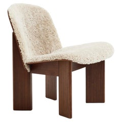 Andreas Bergsaker Silla Chisel Lounge-Piel de oveja Mohawi 21/Nogal lacado-Hay