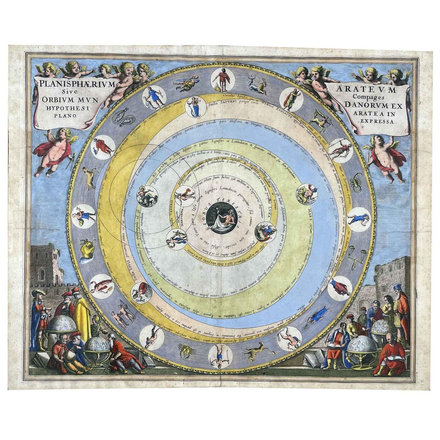 Coppia di Mappe Celesti  XVIII Secolo da Harmonia Macrocosmica Set di Due in vendita 5