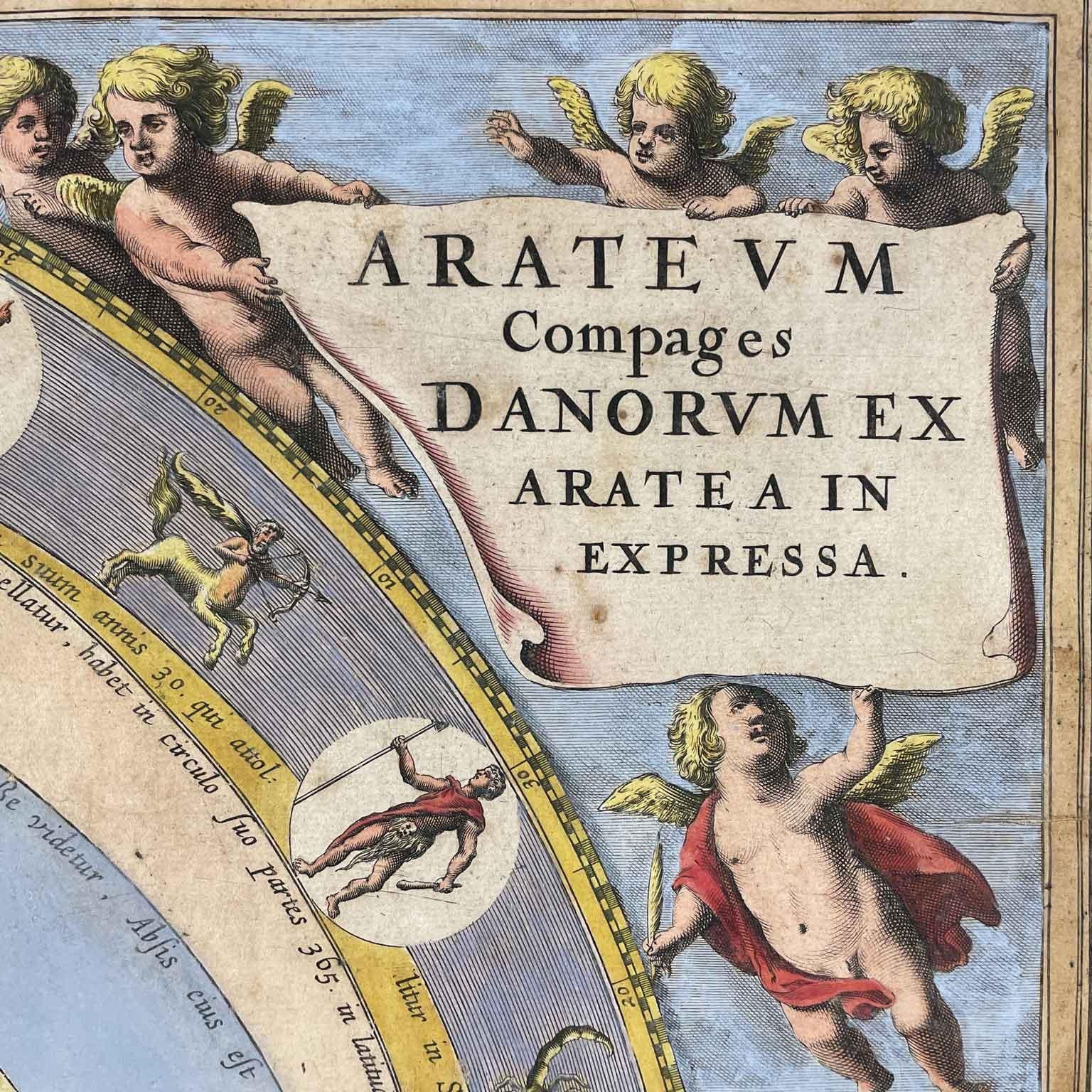 Coppia di Mappe Celesti  XVIII Secolo da Harmonia Macrocosmica Set di Due in vendita 6