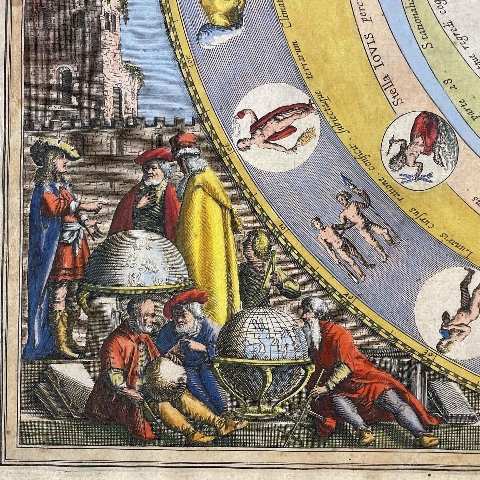 Coppia di Mappe Celesti  XVIII Secolo da Harmonia Macrocosmica Set di Due in vendita 9