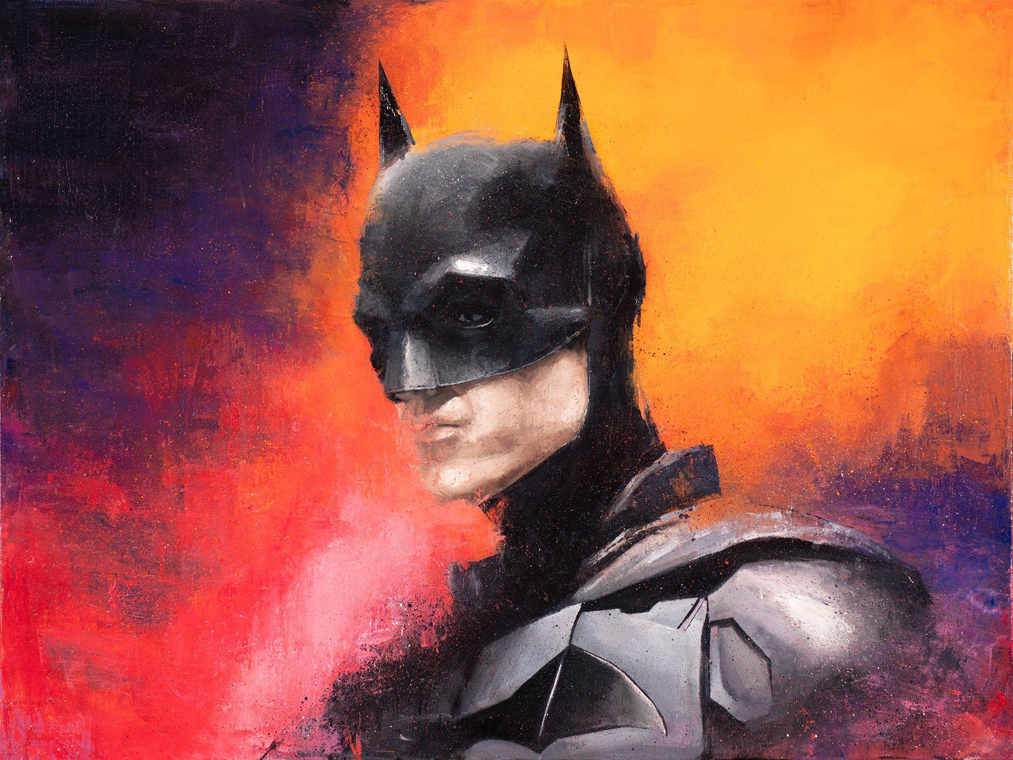batman oil painting