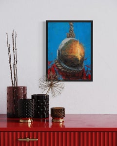 "Don't Hang Out too Much" (2023) - Contemporary Impressionist Astronaut Portrait