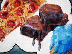 "Enjoy the Temptations of the Past" (2024) Contemporary Surrealist Oil Painting