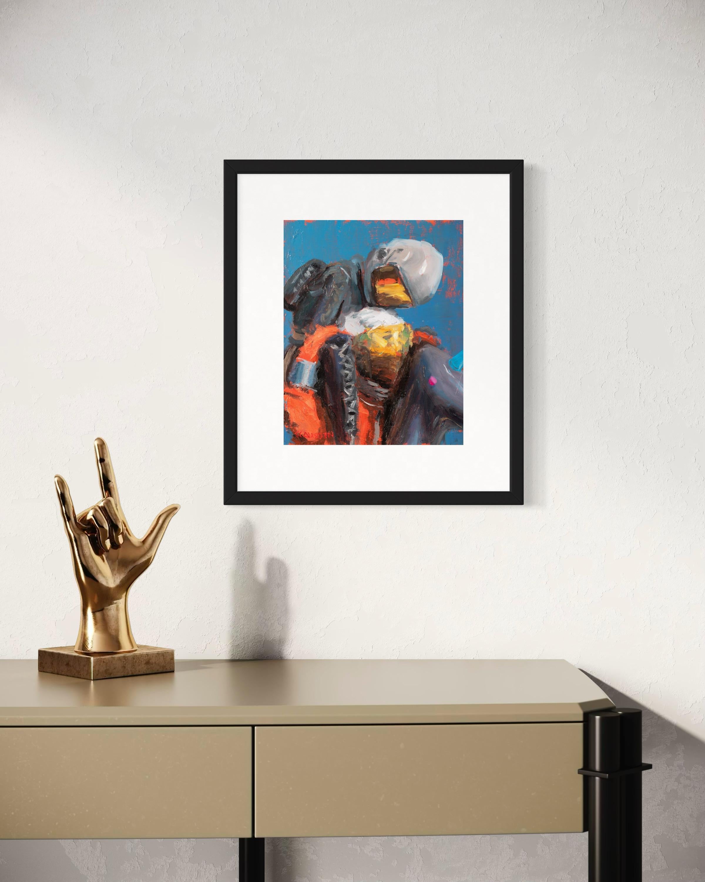 „I Carry You Study“ (2023) von Andreas Claussen, Original-Ölgemälde auf Tafel im Angebot 10