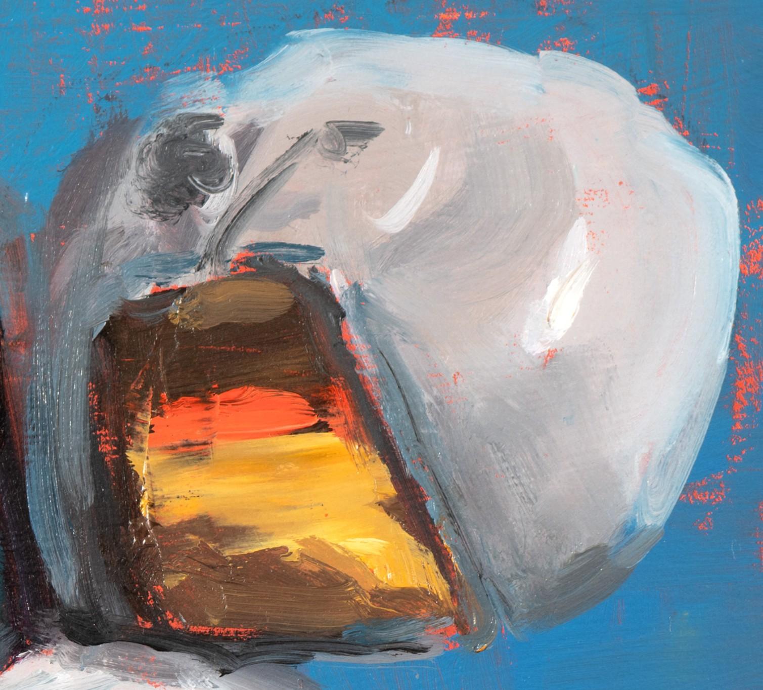 „I Carry You Study“ (2023) von Andreas Claussen, Original-Ölgemälde auf Tafel im Angebot 1