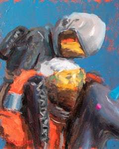 „I Carry You Study“ (2023) von Andreas Claussen, Original-Ölgemälde auf Tafel