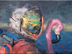 "Team" (2024) di Andreas Claussen, Pittura a olio originale su tela