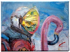 « Team II » (2024) par Andreas Claussen, peinture à l'huile originale sur toile