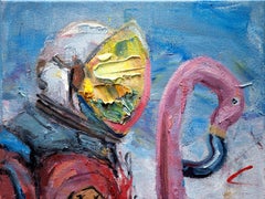 "Team II" (2024) di Andreas Claussen, Pittura a olio originale su tela