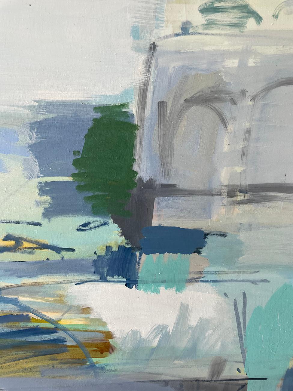 Au bord de la Seine (Pittura astratta) in vendita 1