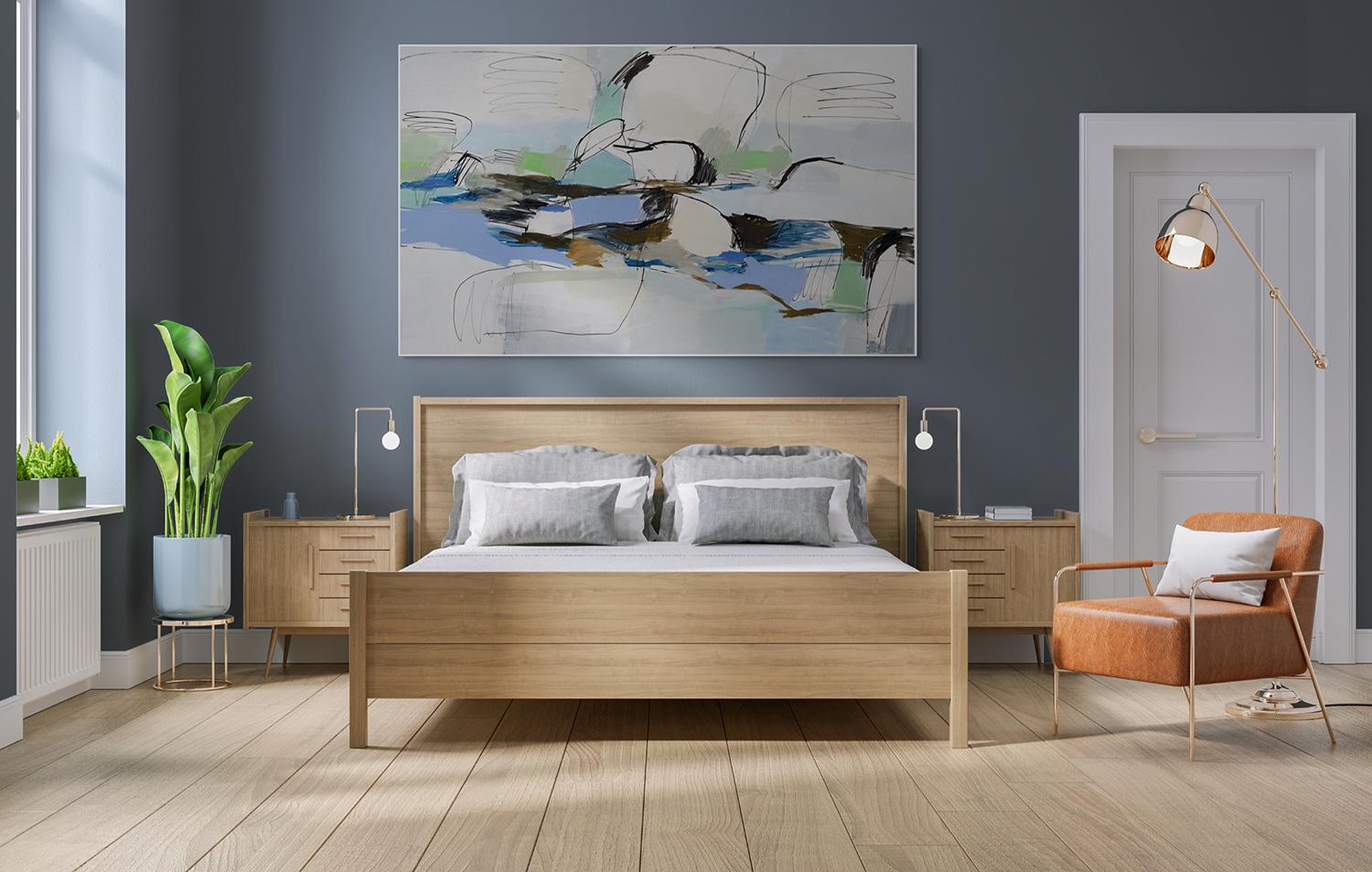 Fels und Fluss (Strömung) (Abstract Painting) For Sale 1