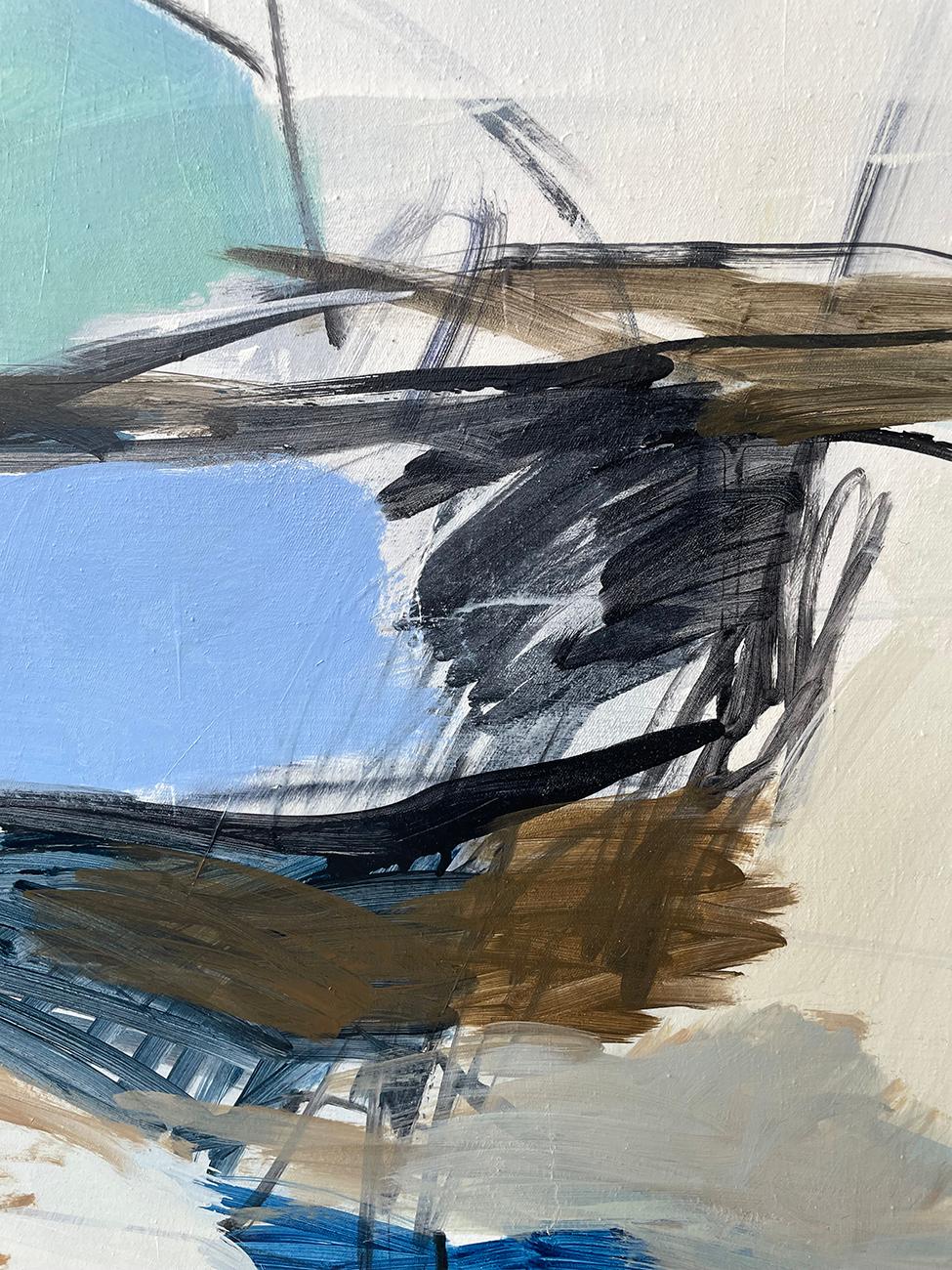 Fels und Fluss (Strömung) (Abstract Painting) For Sale 5
