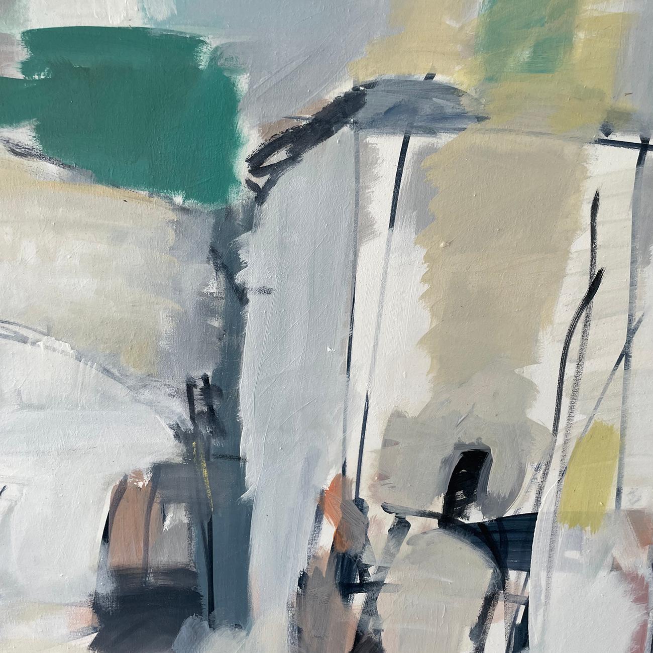 Passaggio (Pittura astratta) - Abstract Painting Grigio di Andreas Durrer