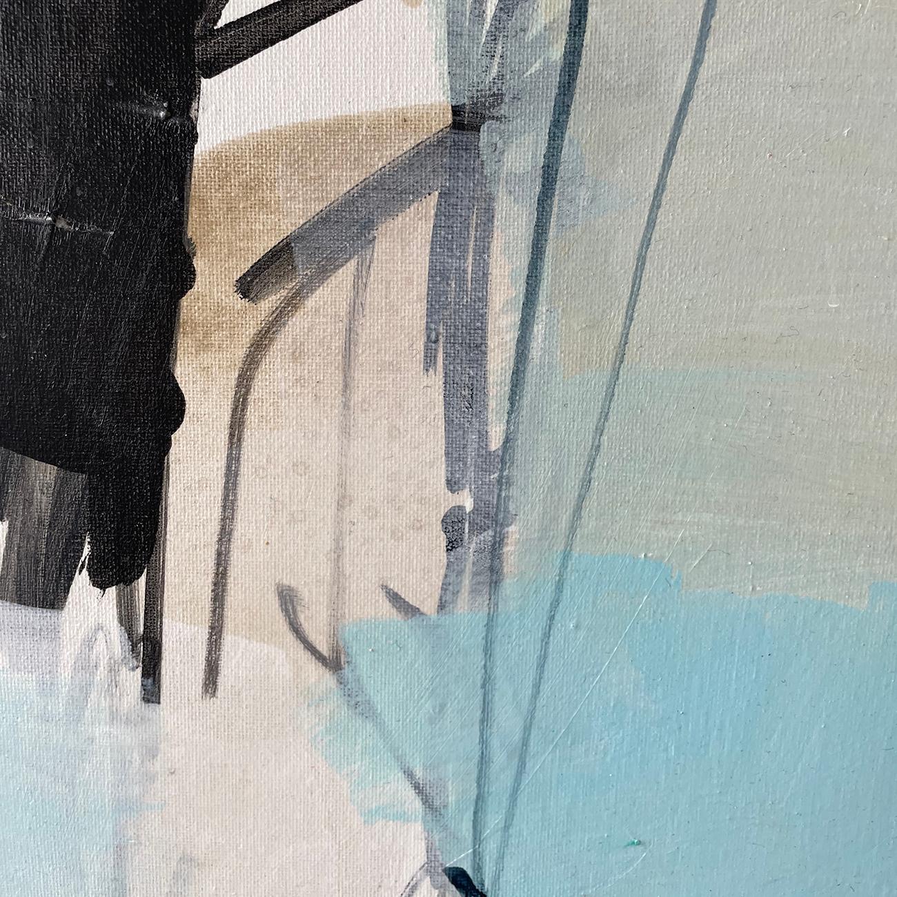 Wintermärchen (Pittura astratta) - Abstract Painting Grigio di Andreas Durrer