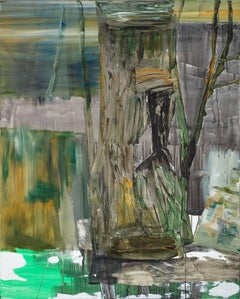 Andreas Eriksson, Painting, "Trädstam (tree trunk)", 2007, Oil on canvas