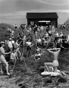 Nude figure drawing class, Cape Cod, MA, 1946