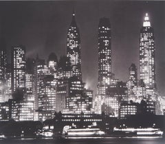 New York Skyline at Night - Offset Poster, 2008