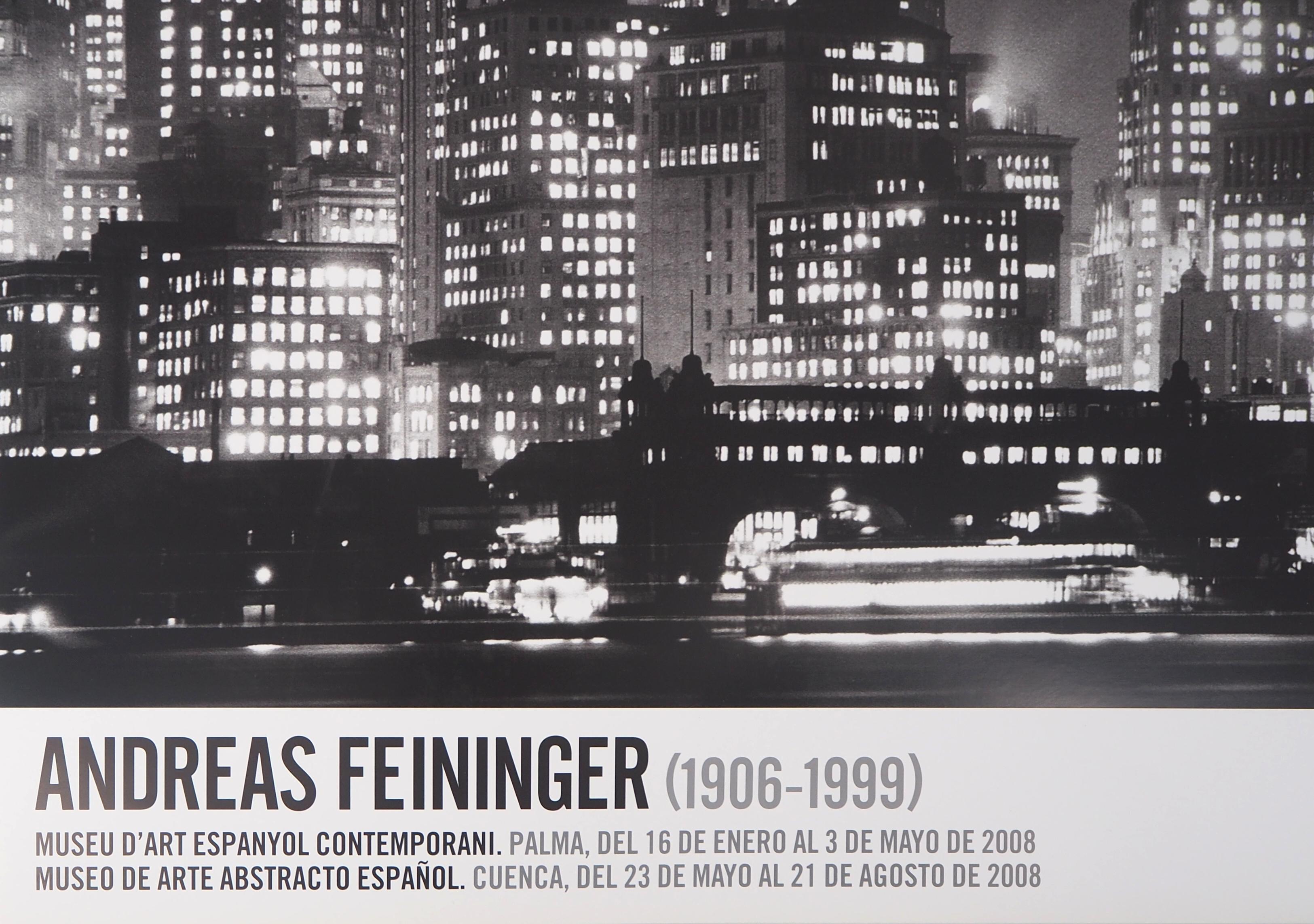New York Skyline at Night – Offsetplakat, 2008 (Amerikanische Moderne), Print, von Andreas Feininger